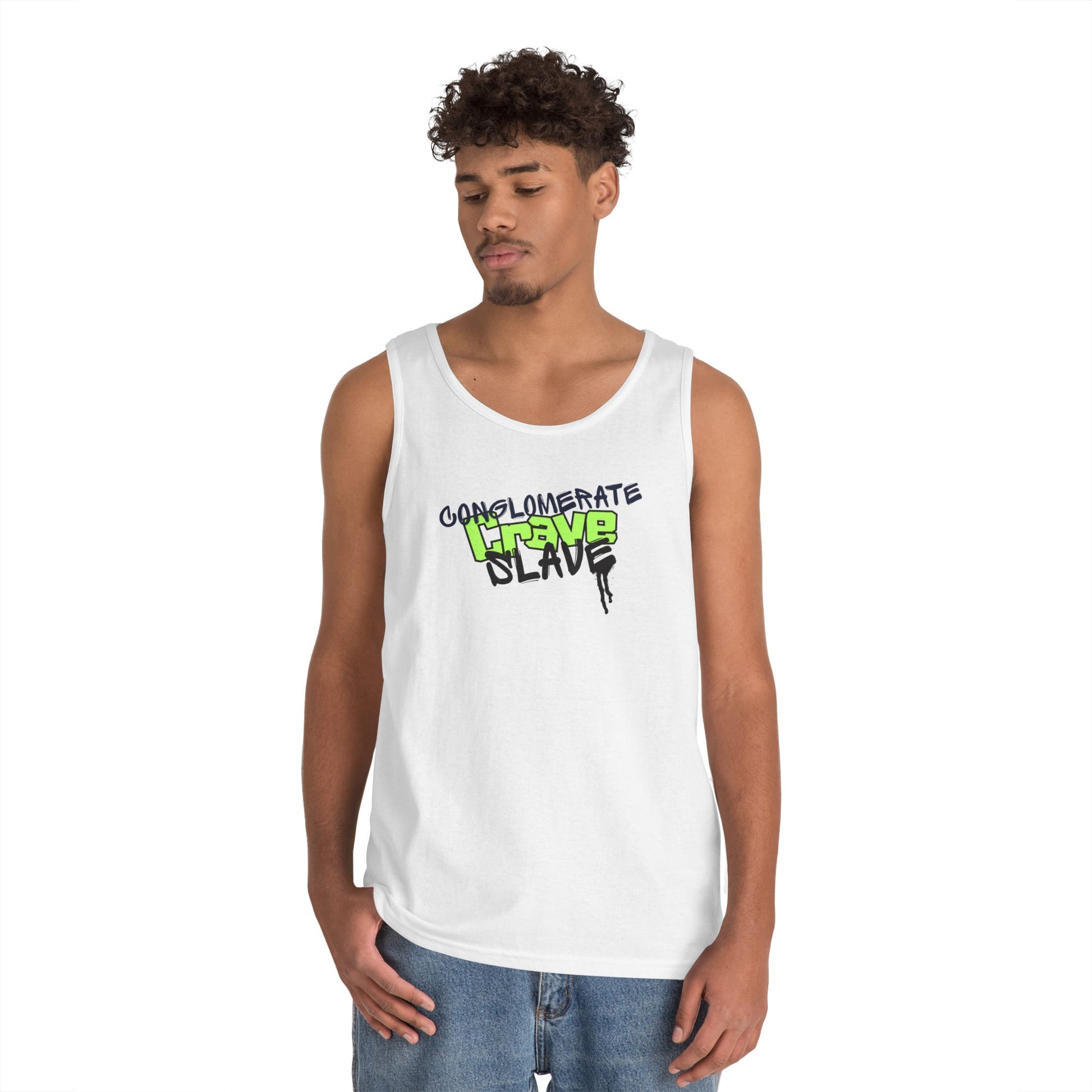 "Conglomerate Crave Slave" - Urban Graphic Tank Top