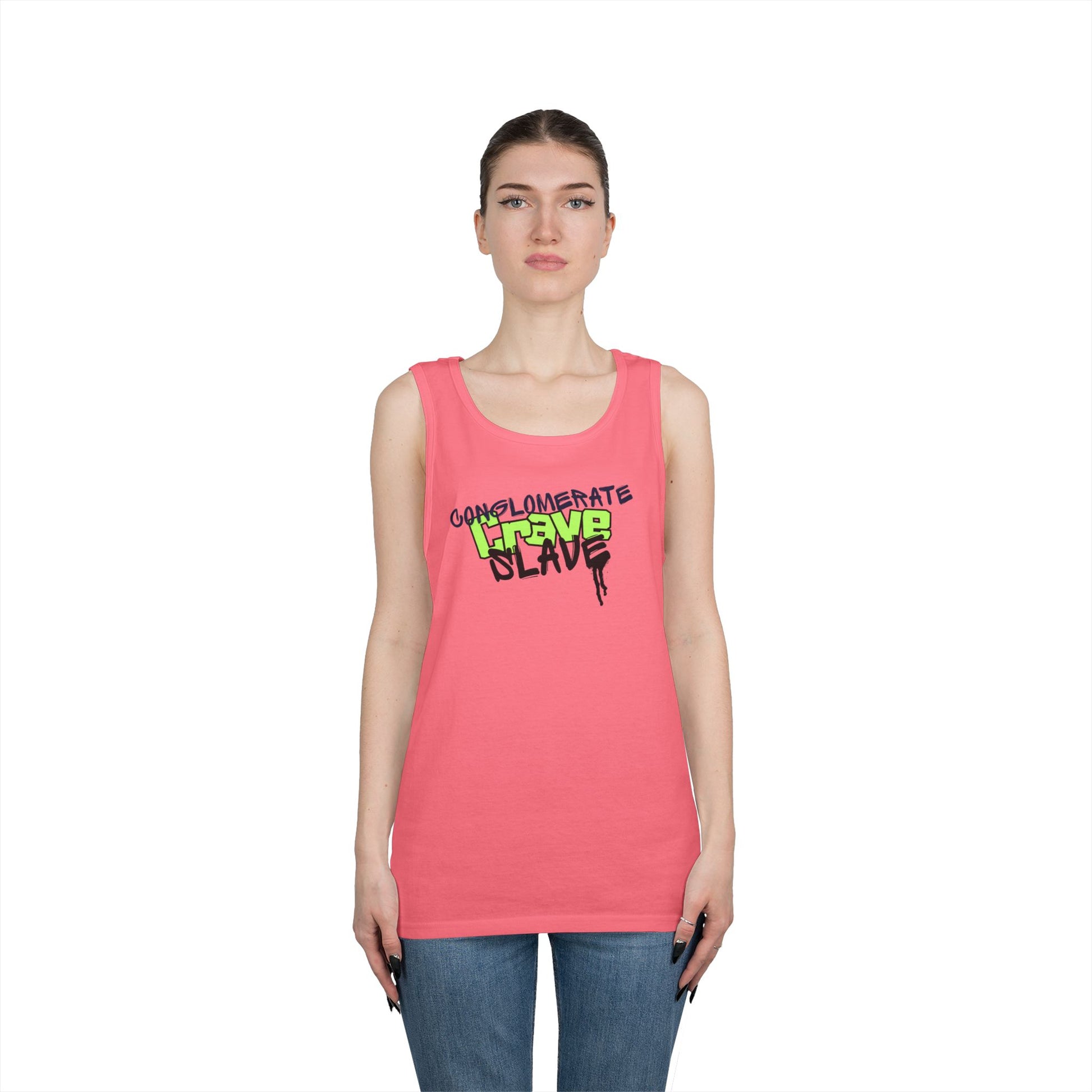 "Conglomerate Crave Slave" - Urban Graphic Tank Top